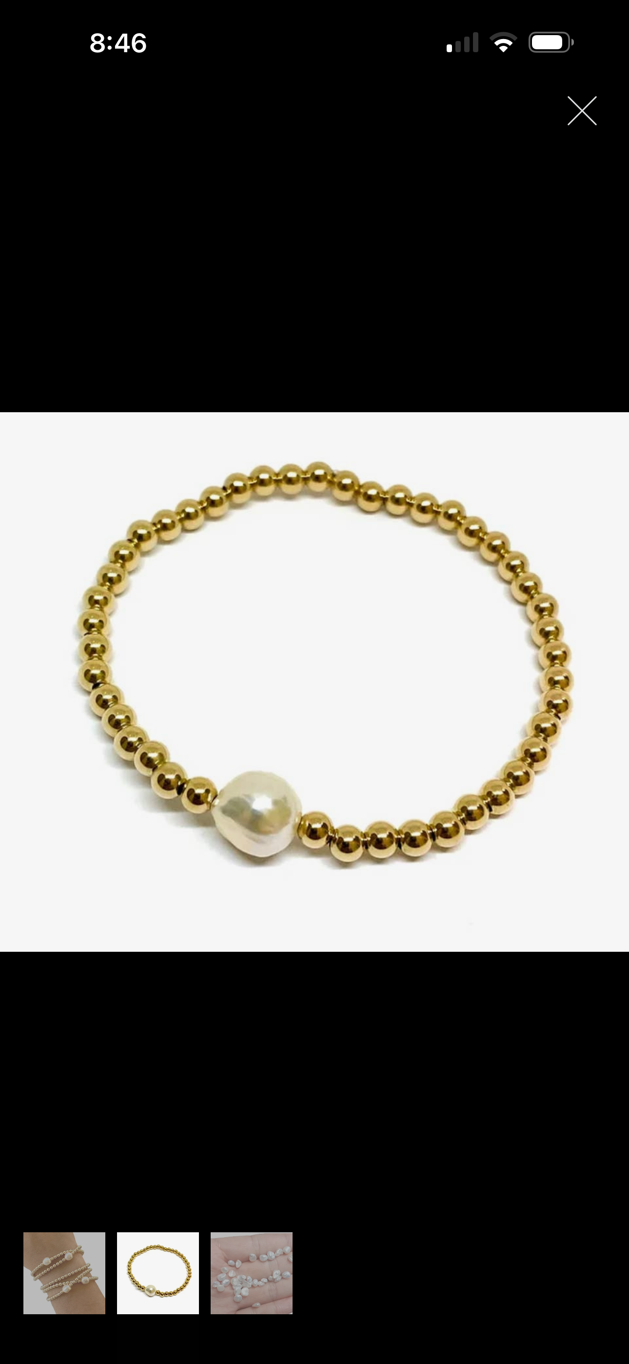 ✨ Golden Glow Freshwater Pearl Bracelet ✨
