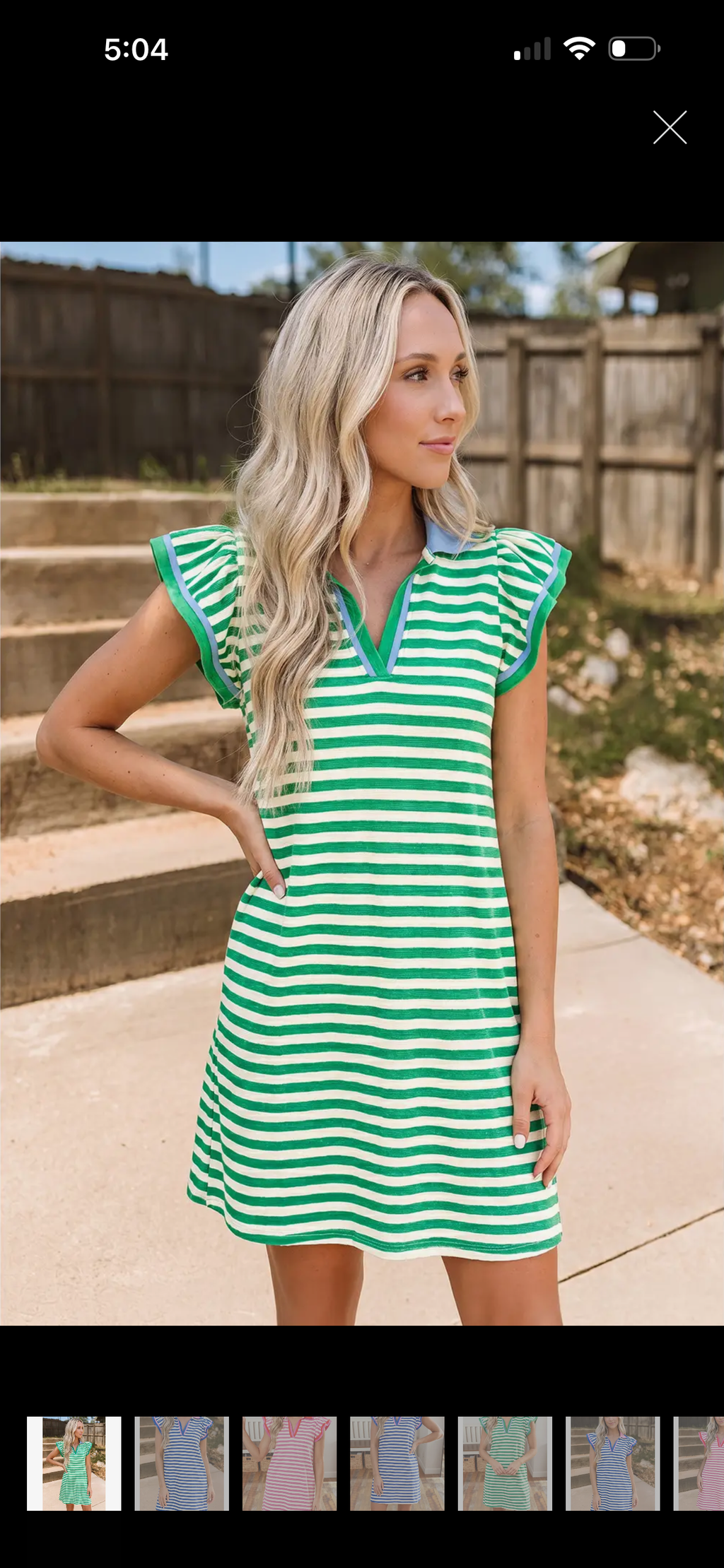 💚 The Fairway Stripe Dress 💚
