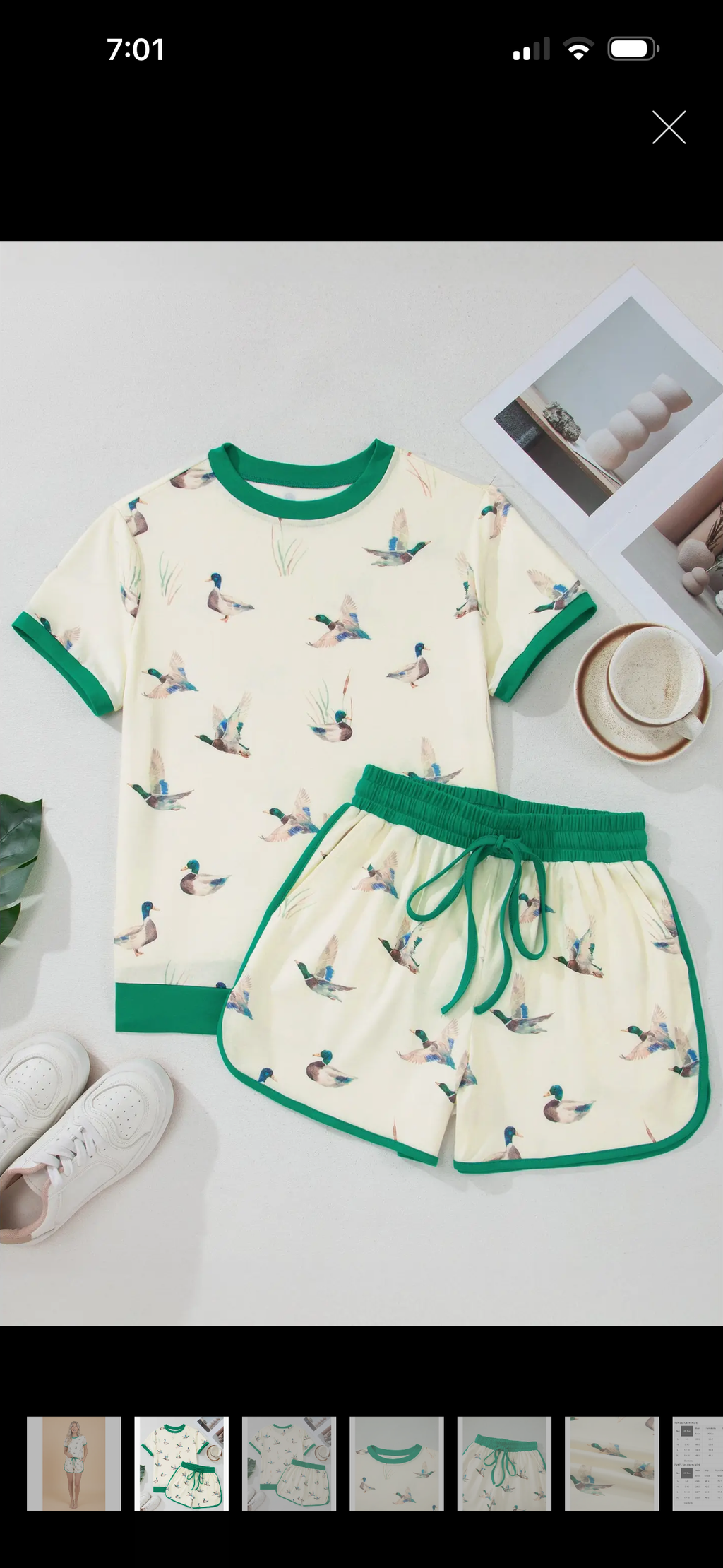 Pretty Bash Mallard Color Block Trim & Short Set