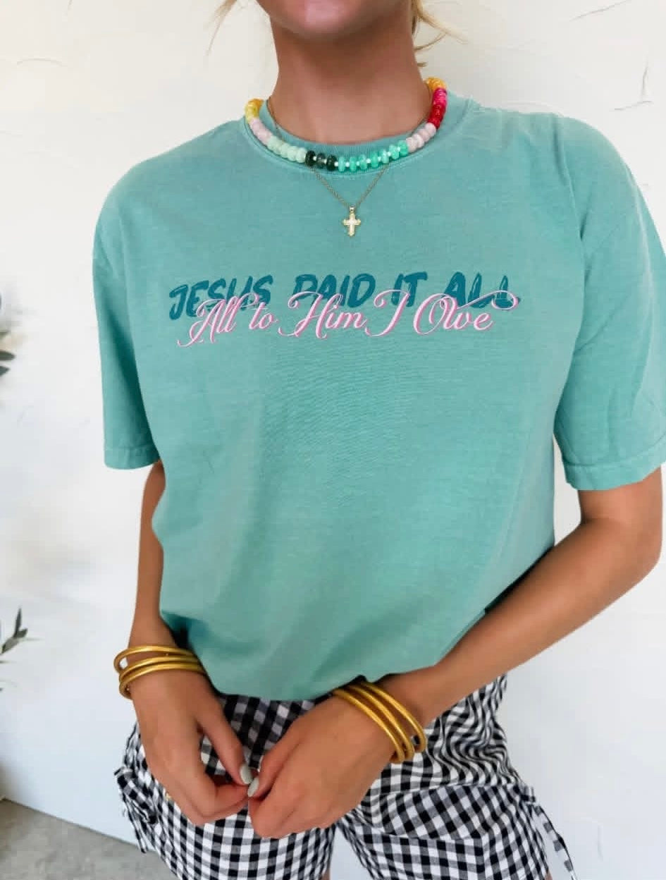 "Jesus Paid it All" tee