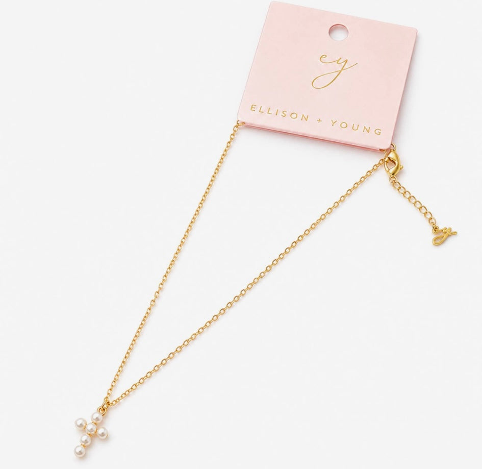 ✨ Grace Pearl Cross Necklace ✨